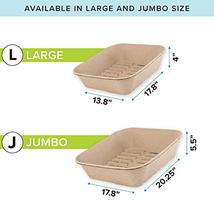 Kitty Sift (Set of 1 Litter Box & 5 Sifting Liners) Sustainable, Clean, Sifting, Disposable Cat Litter Box Kit - Jumbo, 6-Set Kit