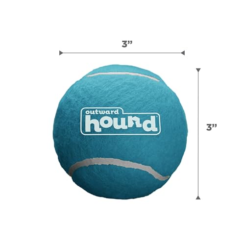 Outward Hound Squeaker Ballz Fetch Dog Toy, Large, 4-Pack for All Breed Sizes