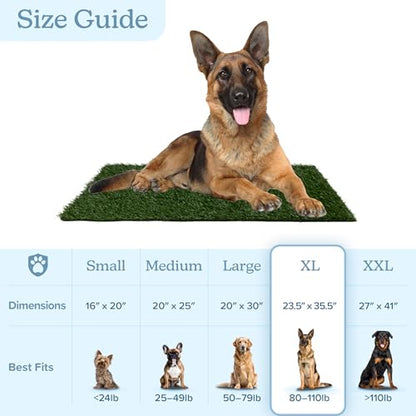 Set of 3 Reusable Pee Pads for Dogs - 35.5x23.5in Replacement Artificial Dog Grass - Dog Housebreaking Supplies for Puppy Training by PETMAKER