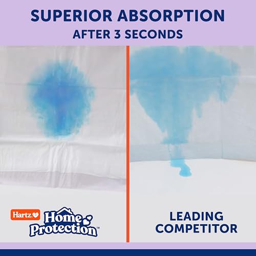 Hartz Home Protection Lavender Scented Dog Pads, 50 count, Super Absorbent & Won't Leak, Odor Eliminating