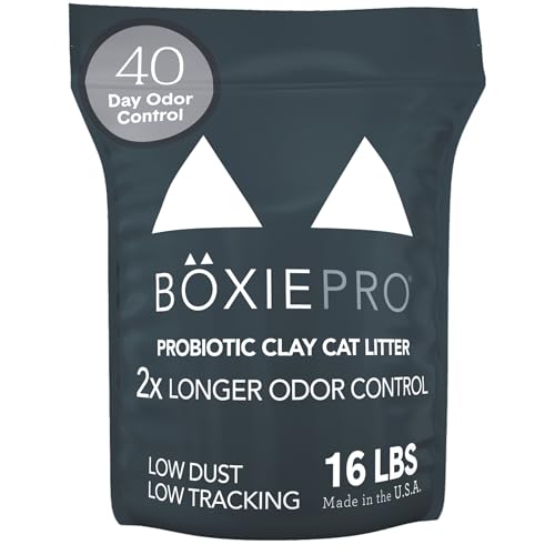 Boxie® Probiotic Cat Litter 40 Day Natural Odor Control, 16lb Clumping Kitty Litter (Clay)