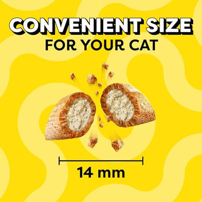 Temptations Jumbo Stuff Crunchy and Soft Cat Treats Tasty Chicken Flavor, 5.3 oz (Pack of 10)