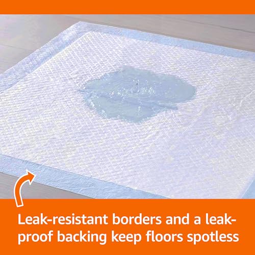 Amazon Basics Scented Puppy Pads (50 Ct, Regular 22x22) - Odor Control, 5-Layer Leak-Proof, Quick-Dry Training Pads