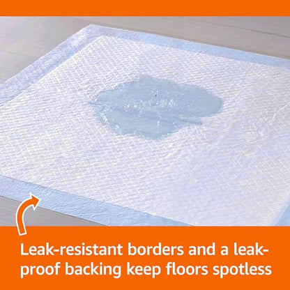 Amazon Basics Scented Puppy Pads (50 Ct, Regular 22x22) - Odor Control, 5-Layer Leak-Proof, Quick-Dry Training Pads