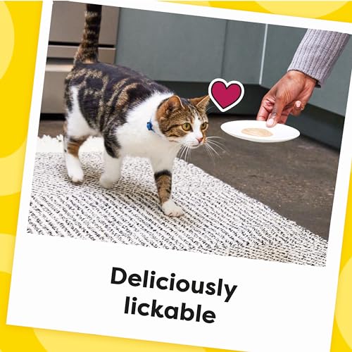 Temptations Creamy Puree with Beef Liver and Cheese, Variety Pack of Lickable, Squeezable Cat Treats, 0.42 oz Pouches, 24 Count