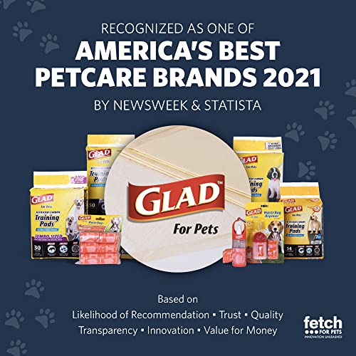 Glad for Pets JUMBO-SIZE Charcoal Puppy Pads, All-in-One | Black Training Pads That ABSORB & Neutralize Urine Instantly | New & Improved Quality Puppy Pee Pads, 30 Count - 2 Pack