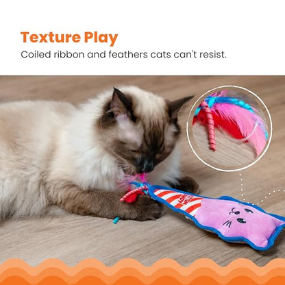 Catstages Kitt'n Candy Kicker Pink Interactive Catnip Cat Toy