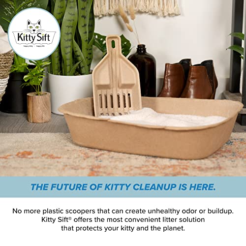 Kitty Sift FiberScoop Disposable Litter Scoop, Plastic-Free & Sustainable - Natural, One Size