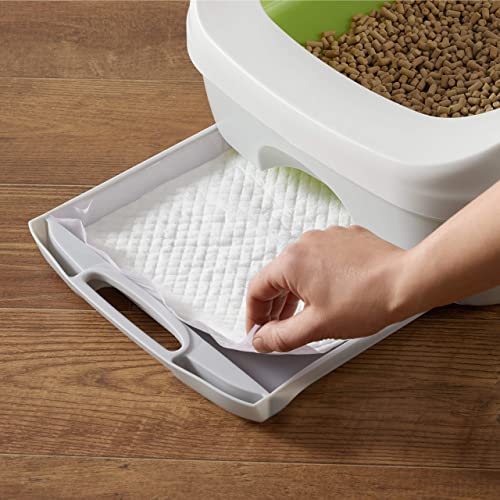 Amazon Basics Cat Litters Pee Pads, 40 Count, Universal Fit for Litter Box, Odor Control, Unscented, Purple