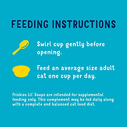 Purina Friskies Natural, Grain Free Lickable Cat Treats Lil’ Soups With Tuna in Chicken Broth - (Pack of 8) 1.2 oz. Cups