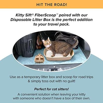 Kitty Sift FiberScoop Disposable Litter Scoop, Plastic-Free & Sustainable - Natural, One Size