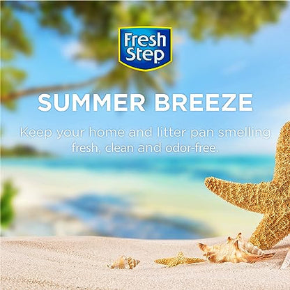 Fresh Step Cat Litter Crystals In summer Breeze Scent | Cat Litter Box Deodorizer which Combats Odors and Neutralizes Smells to Keep Your Home Clean, 15 Ounces, Packaging may vary