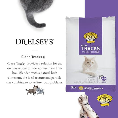 Dr. Elsey's® Clean Tracks® Clumping Clay Cat Litter 18lb. Bag
