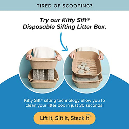 Kitty Sift FiberScoop Disposable Litter Scoop, Plastic-Free & Sustainable - Natural, One Size