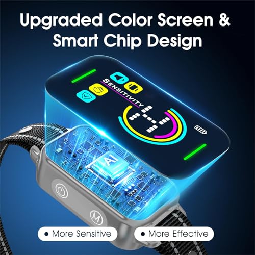 DINJOO Bark Collar, Dog Bark Collar for Large Medium Small Dogs,Smart Bark Collar,Rechargeable Anti Barking Training Collar with 8 Adjustable Sensitivity,Bark Collar with Beep (Grey)
