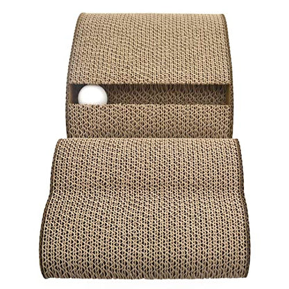 Best Pet Supplies Corrugated Cardboard Cat Scratcher Refill Pads, Lounger, and Fun Interactive Scratching Boards, Claw Safe, Durable, Natural Recycled Materials, Supports Active Play - Whale