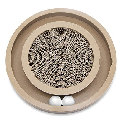 Best Pet Supplies Cat Scratcher Replacement Pads - Cardboard Cat Scratcher Pad, Relieves Stress, Supports Pet Behaviors, Scratch & Spin