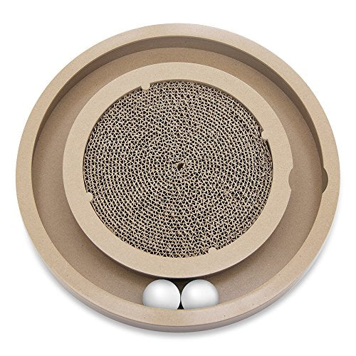 Best Pet Supplies Cat Scratcher Replacement Pads - Cardboard Cat Scratcher Pad, Relieves Stress, Supports Pet Behaviors, Scratch & Spin
