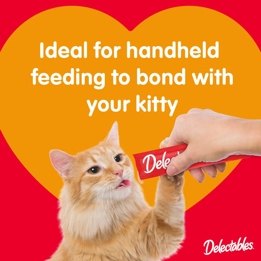 Delectables Squeeze Up Variety Pack, Creamy Squeezable Puree, Lickable Wet Cat Treats, Grain Free, No Added Fillers, No by-Products, No Added Preservatives, 0.5 Ounces Tube, 104 Tubes Total