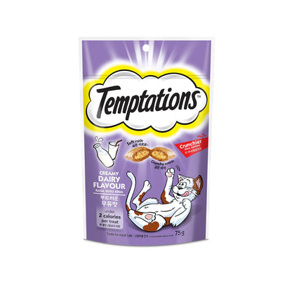 TEMPTATIONS Classic Treats for Cats Creamy Dairy Flavor 3 Ounces (Pack of 12)