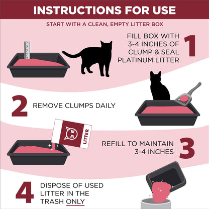 ARM & HAMMER Clump & Seal Platinum, Complete Odor Sealing Clumping Cat Litter, Multi-Cat, 14-Day Odor Control, Online Exclusive Formula, 27.5 Lbs
