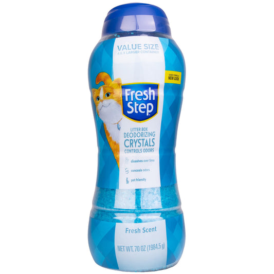 Fresh Step Cat Litter Crystals, Cat Litter Box Deodorizer Product for All Cats, Combats Cat Odors and Neutralizes Smells, Summer Breeze Scent, 15 Oz (Pack of 1)