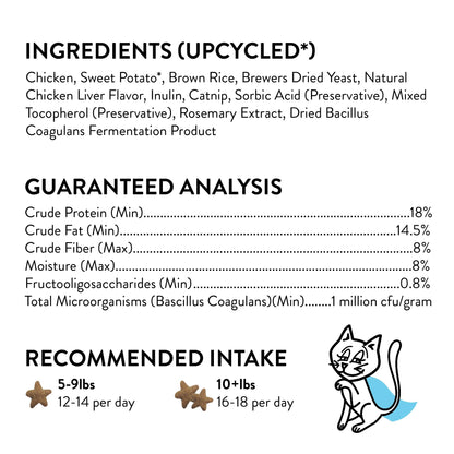 Shameless Pets Celebration Birthday Crunchy Cat Treats Chicken and Catnip Treats with Digestive Support
