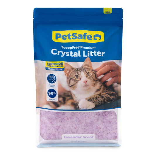 PetSafe ScoopFree Odor Control Crystal Cat Litter, Lavender Scent, 8 Lb Bag