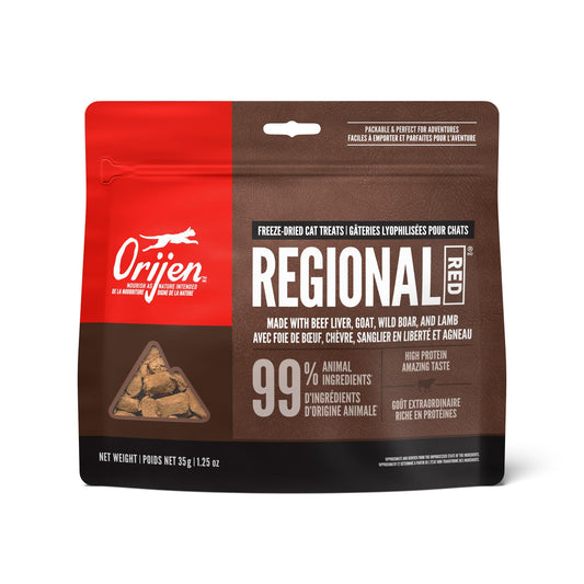 ORIJEN Regional RED Freeze Dried Cat Treats, Grain Free Treats for Cats, WholePrey Ingredients, 1.25oz