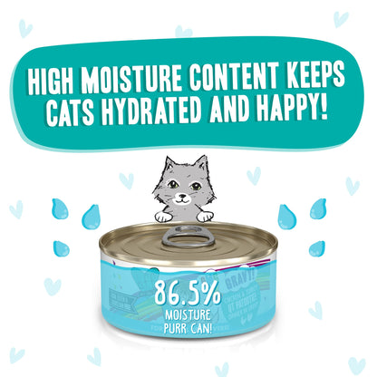 Weruva B.F.F. OMG - Best Feline Friend Oh My Gravy!, QT Patootie! with Chicken & Turkey in Gravy Cat Food, 5.5oz Can (Pack of 8)