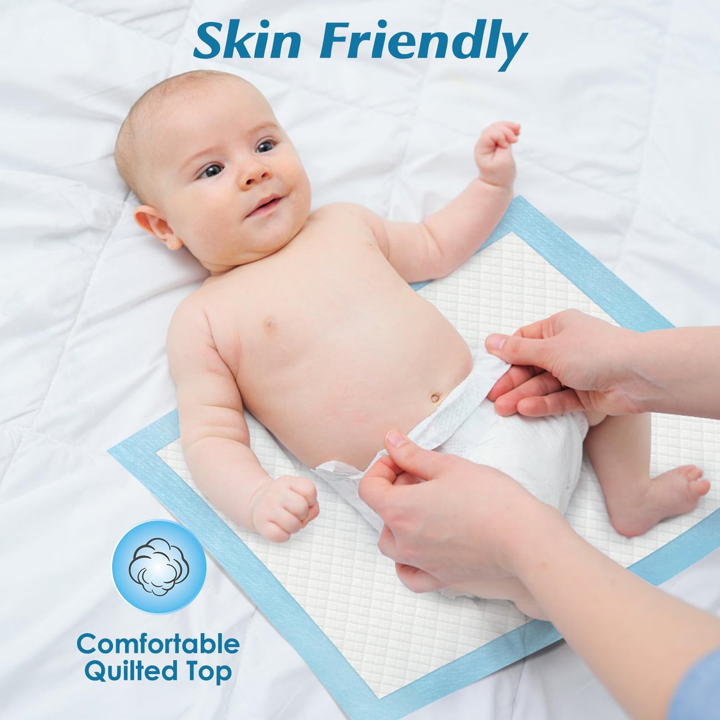 50 Count Super Absorbency Disposable Underpads, Leakproof Quick Drying Disposable Pads for Baby, Puppy and Adults, Disposable Changing Pads for Baby, Disposable Diaper Changing Pads, 17” x 13” - topratednest