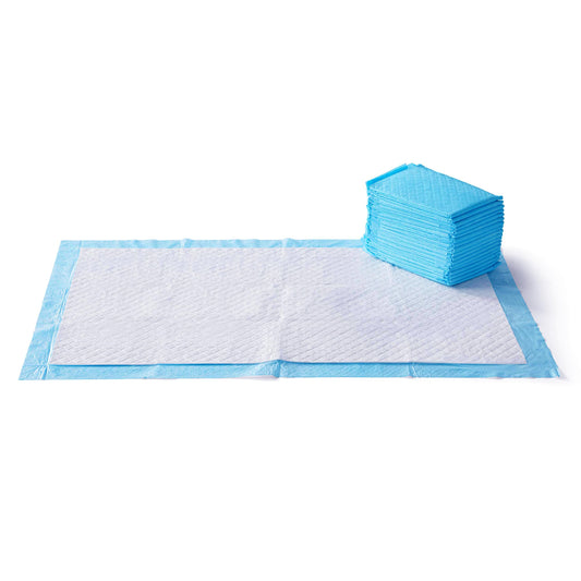Amazon Basics Absorbent Dog and Puppy Pee Pads with 5-Layer Leak-Proof Design and Quick-Dry Surface for Potty Training, Heavy Duty Absorbency, Giant, 27.5 x 44 Inch - Pack of 30, Blue & White - topratednest