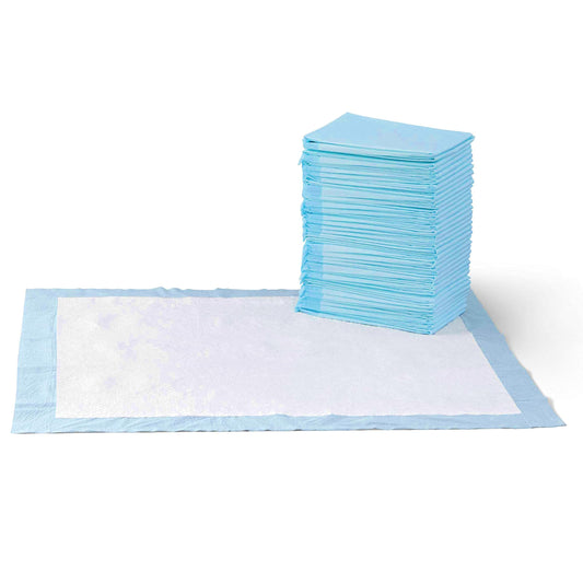 Amazon Basics Puppy Pads with Quick-Dry 5-Layer Leak-Proof Design for Potty Training, X-Large Size 28 x 34 Inch, Pack of 40, Blue & White - topratednest