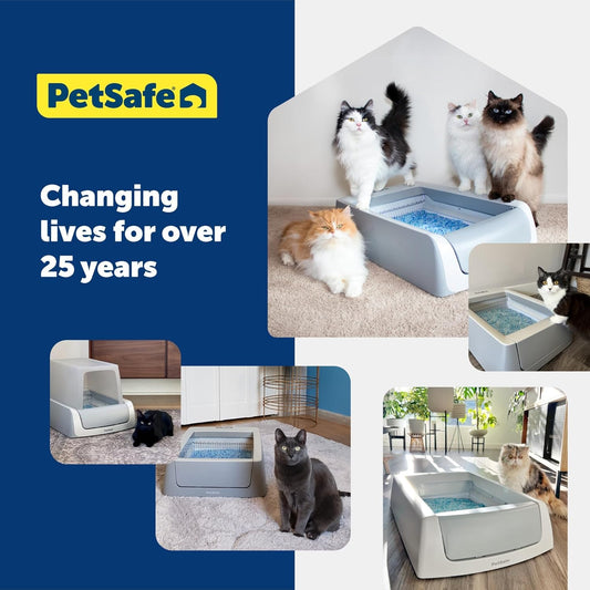 PetSafe ScoopFree Crystal Cat Litter & Refill Tray, Fresh Scent, 4.3 Lb Bag with Each Tray, Pack of 6