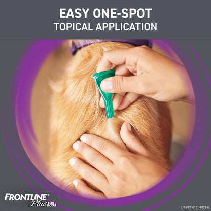 FRONTLINE Plus Flea and Tick Treatment for Small Dogs Upto 5 to 22 lbs. 3 Treatments