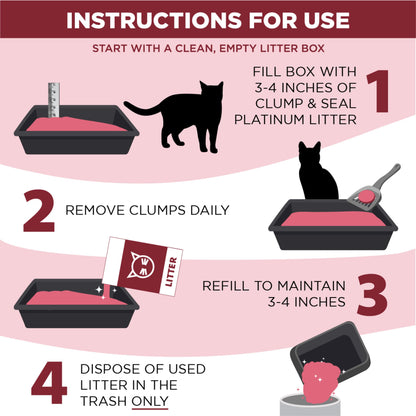 ARM & HAMMER Clump & Seal Platinum, Complete Odor Sealing Clumping Cat Litter, Multi-Cat, 14-Day Odor Control, Online Exclusive Formula, 37 Lbs