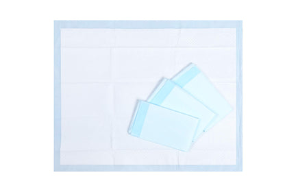 HONEY CARE All-Absorb, X-Large 28" x 34", 40 Count, Dog and Puppy Training Pads, Ultra Absorbent and Odor Eliminating, Leak-Proof 5-Layer Potty Training Pads with Quick-Dry Surface, Blue