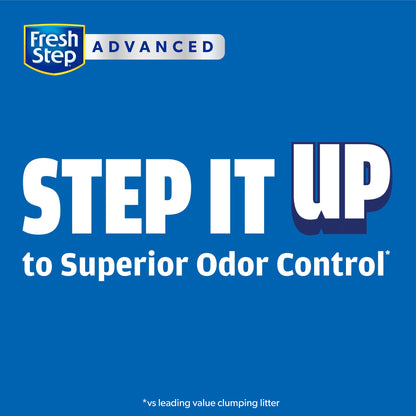 Fresh Step Outstretch Advanced Long Lasting Clumping Litter Simply Unscented, Activated Charcoal Litter Lasts 50% Longer, 32 lbs. (2 x 16 lb. Box)