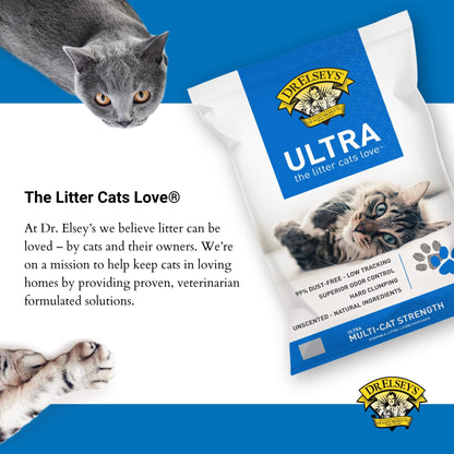 Dr. Elsey's Ultra Premium Clumping Cat Litter, 40 pound bag ( Pack May Vary )