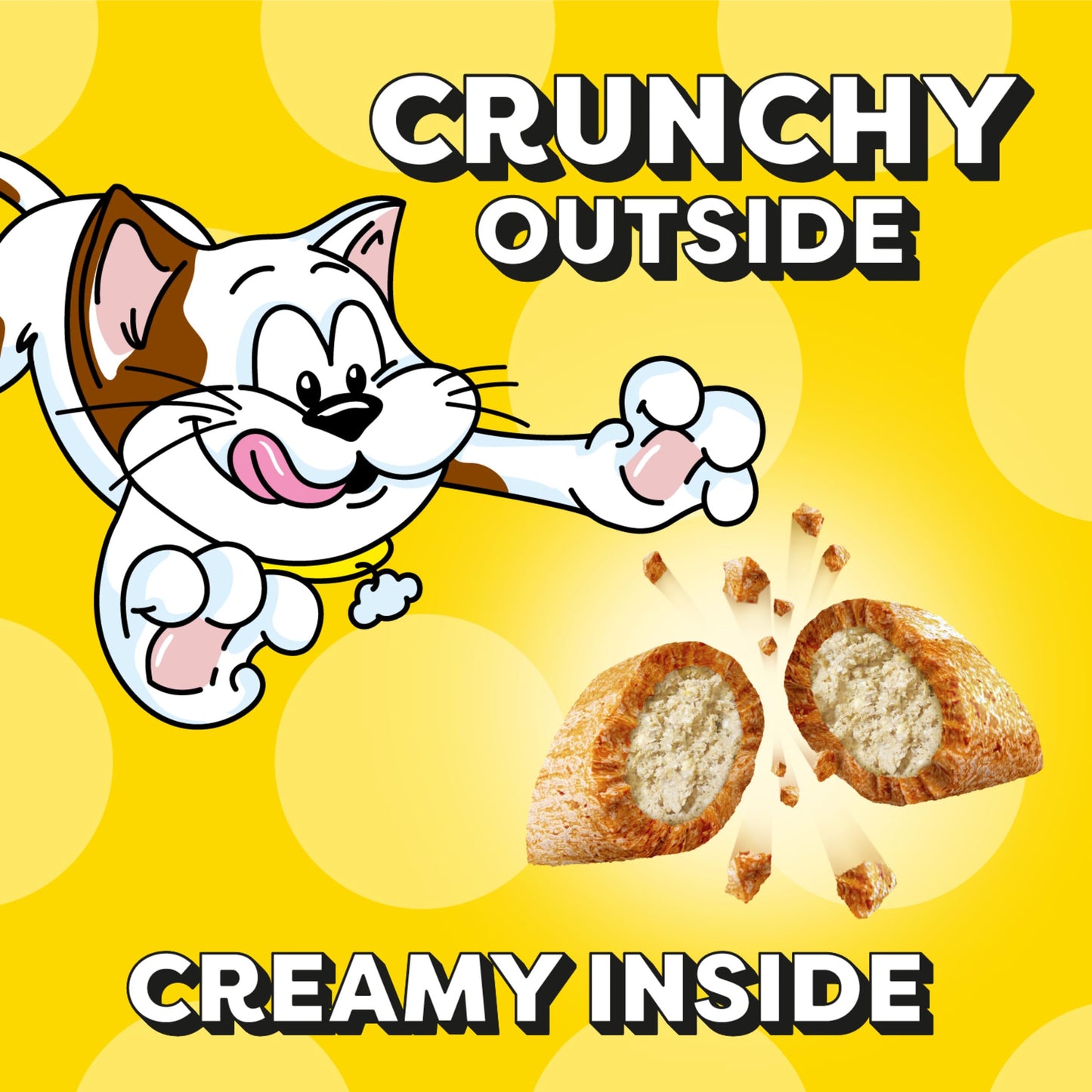 Temptations Jumbo Stuff Crunchy and Soft Cat Treats Savory Salmon Flavor, 14 oz. Tub