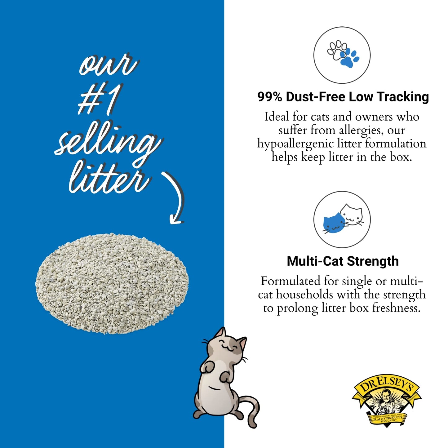 Dr. Elsey's Ultra Premium Clumping Cat Litter, 40 pound bag ( Pack May Vary )