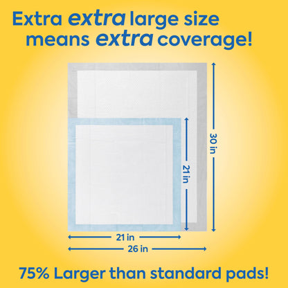 OUT! Petcare XXL Puppy Pads, Heavy Duty, Dog Training, Pee Pads for Dogs, Puppy Essentials, Leak Proof, Potty Training, Housebreaking Supplies (26"x30", 30 Count)
