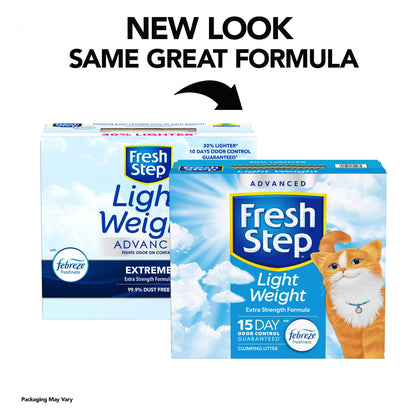 Fresh Step Light Weight Advanced Extreme Cat Litter with Febreze Freshness, Extra Strength Formula Clumping Litter, 25 lbs. (2 x 12.5 lb. Box)
