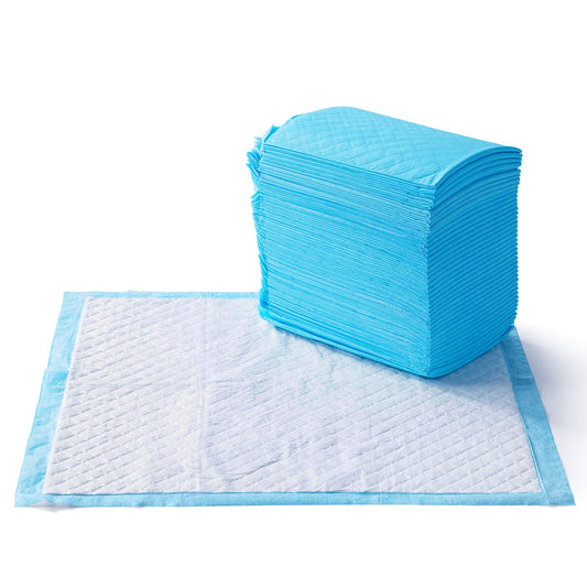 Amazon Basics Dog and Puppy Pee Pads with 5-Layer Leak-Proof Design and Quick-Dry Surface for Potty Training, Heavy Duty Absorbency, Regular, 24 x 23 Inch, Regular (80 Count), Blue & White - topratednest