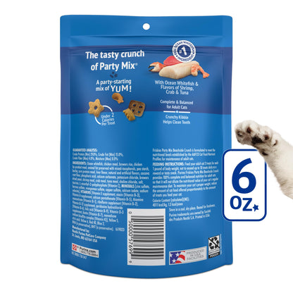 Purina Friskies Cat Treats, Party Mix Beachside Crunch - (Pack of 6) 6 oz. Pouches