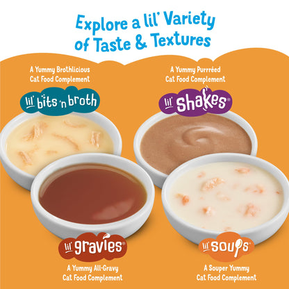 Purina Friskies Natural, Grain Free Lickable Cat Treats Lil’ Soups With Tuna in Chicken Broth - (Pack of 8) 1.2 oz. Cups