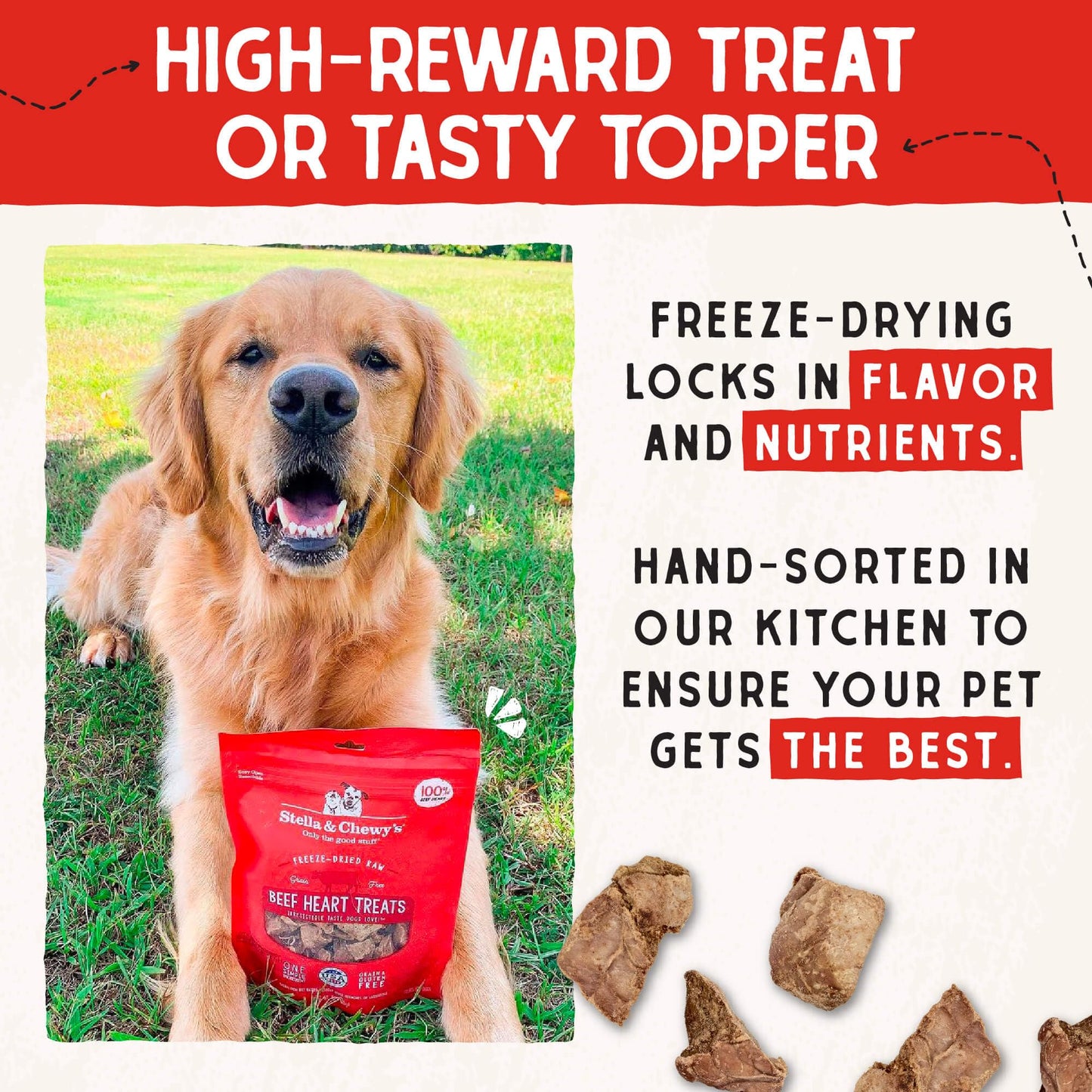 Stella & Chewy's Freeze-Dried Raw Beef Liver Dog Treats - Single Ingredient, No Additives - Premium Training Treats - Perfect For Picky Eaters - 3oz Bag