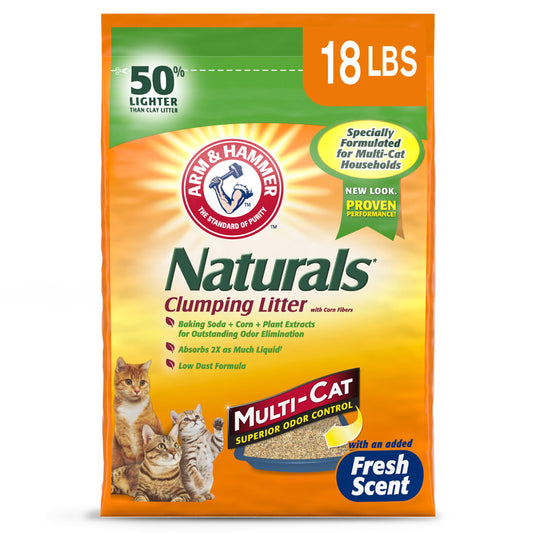 ARM HAMMER Naturals Cat Litter, Multi Cat, 18lb Bag