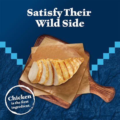 Blue Buffalo Wilderness Crunchy Cat Treats, Grain-Free Treats for Cats Made with Natural Ingredients, Great for Training, Tasty Chicken Flavor, 12-oz. Tub