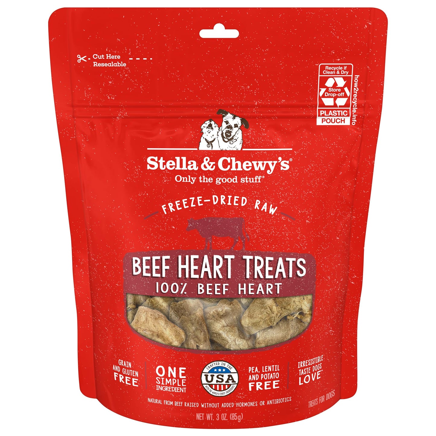 Stella & Chewy's Freeze-Dried Raw Beef Liver Dog Treats - Single Ingredient, No Additives - Premium Training Treats - Perfect For Picky Eaters - 3oz Bag